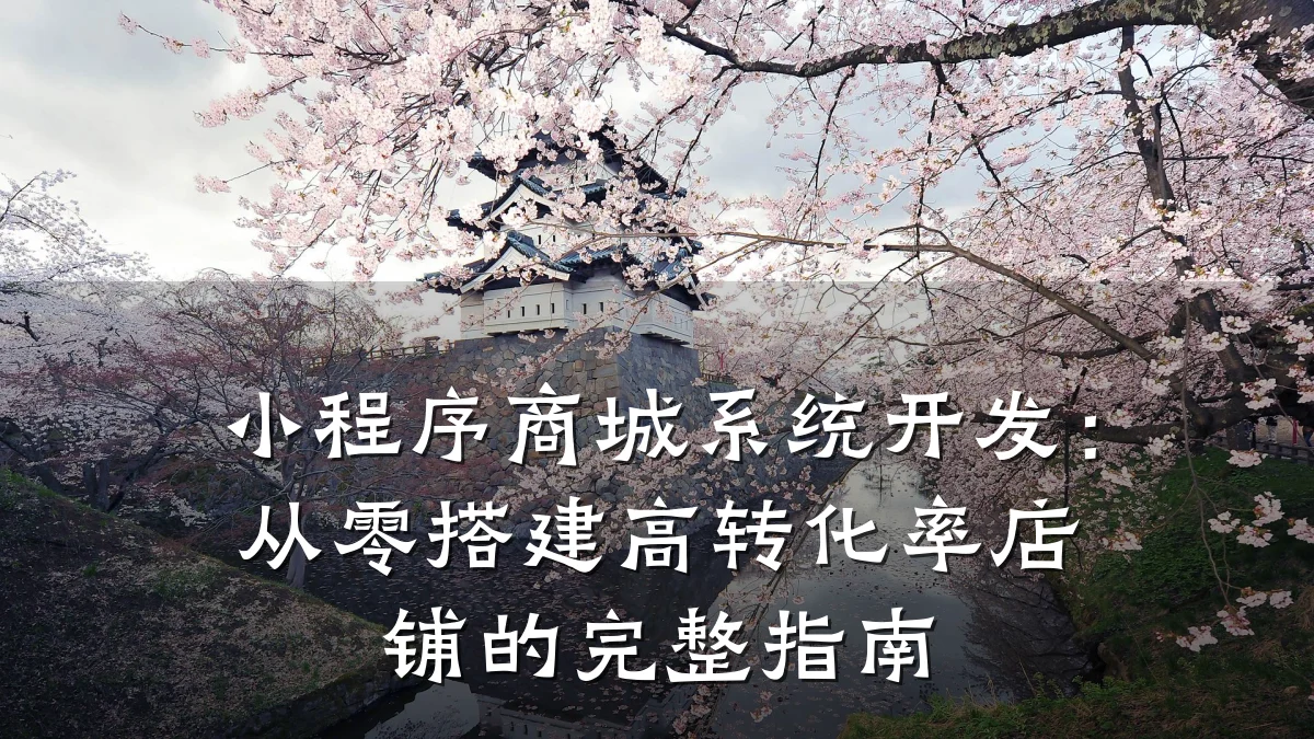 小程序商城系统开发：从零搭建高转化率店铺的完整指南