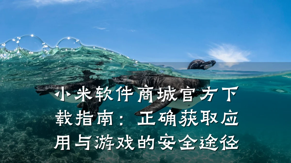 小米软件商城官方下载指南：正确获取应用与游戏的安全途径