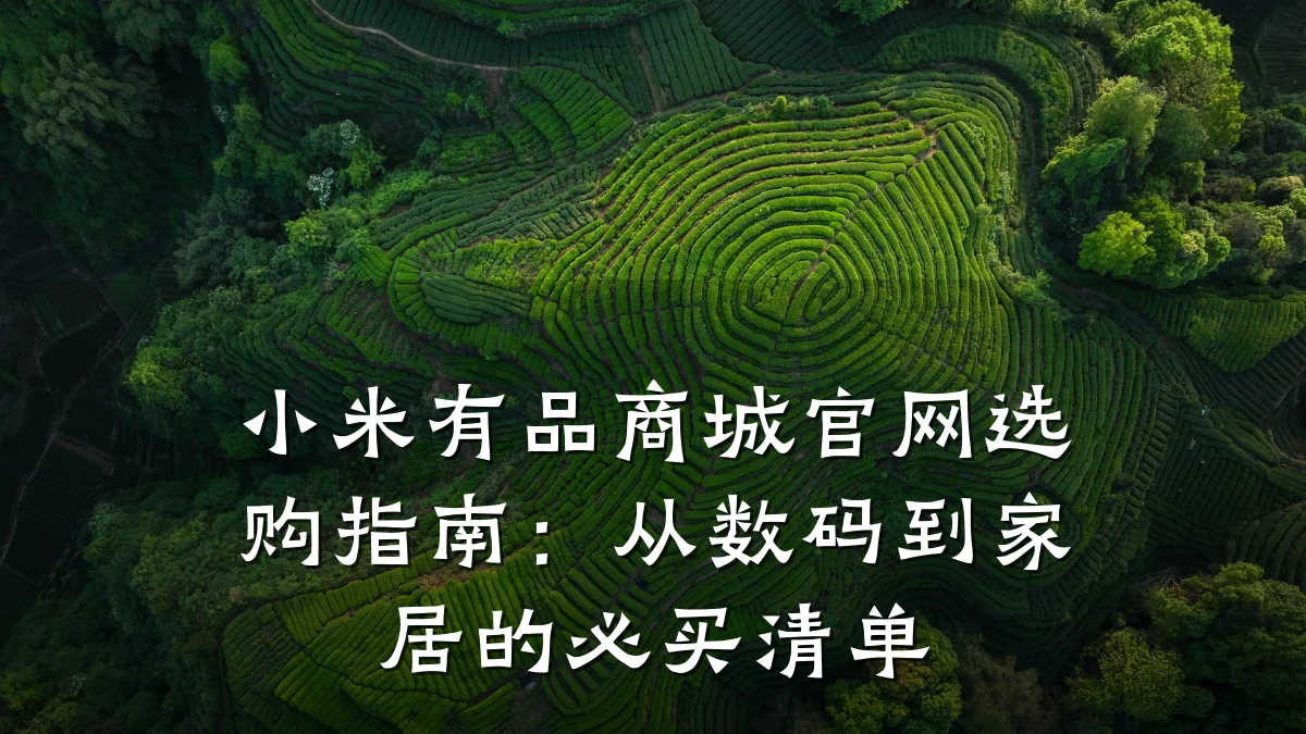小米有品商城官网选购指南:从数码到家居的必买清单