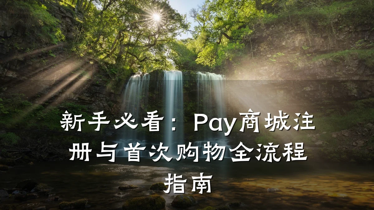 新手必看:Pay商城注册与首次购物全流程指南