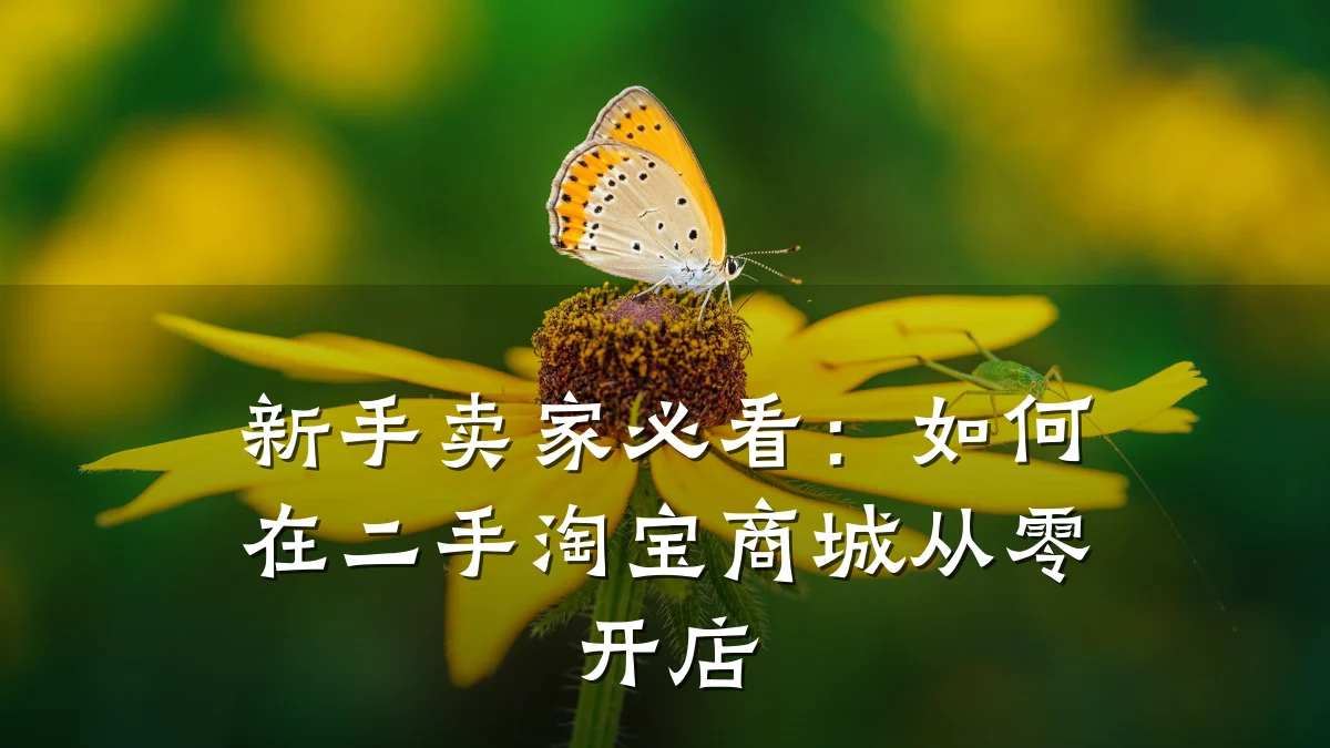 新手卖家必看：如何在二手淘宝商城从零开店