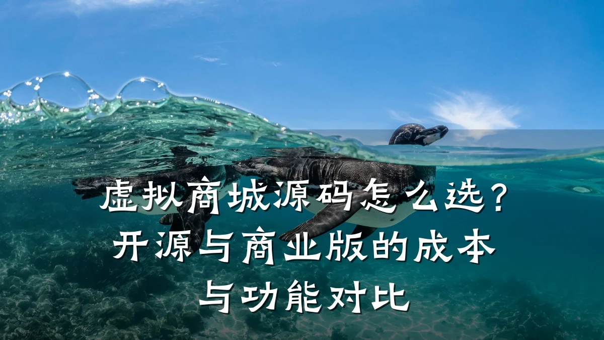虚拟商城源码怎么选?开源与商业版的成本与功能对比