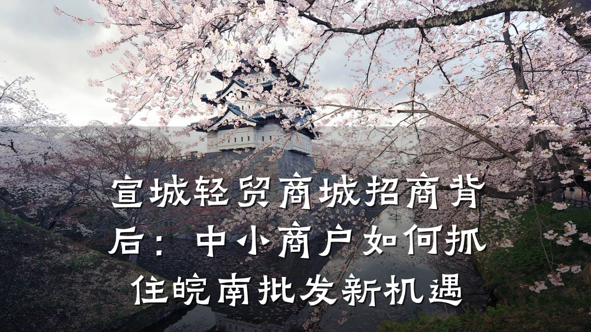 宣城轻贸商城招商背后：中小商户如何抓住皖南批发新机遇