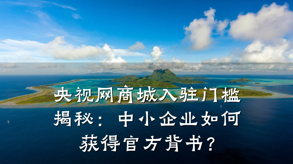 央视网商城入驻门槛揭秘:中小企业如何获得官方背书?