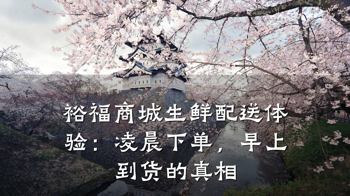 裕福商城生鲜配送体验：凌晨下单，早上到货的真相