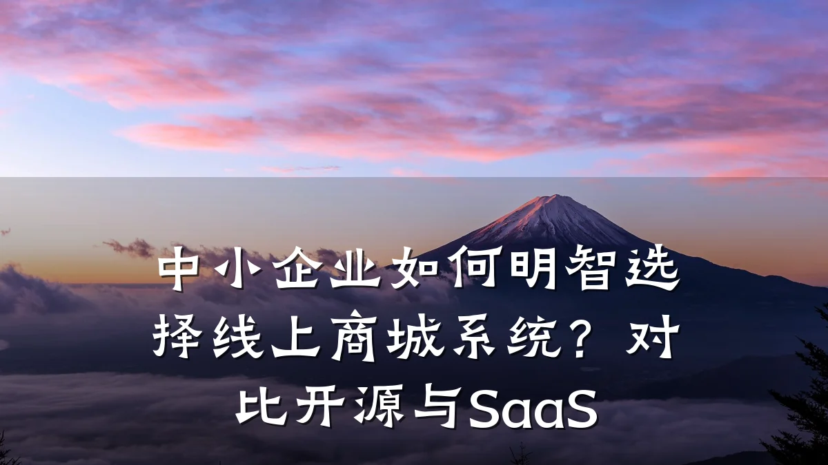 中小企业如何明智选择线上商城系统？对比开源与SaaS