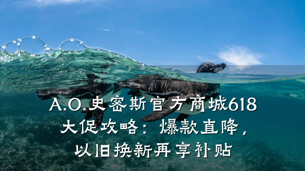 A.O.史密斯官方商城618大促攻略:爆款直降,以旧换新再享补贴