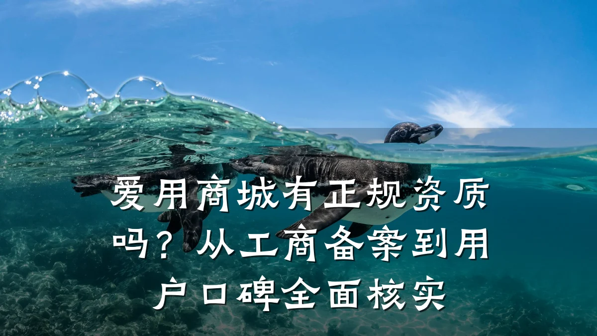 爱用商城有正规资质吗？从工商备案到用户口碑全面核实