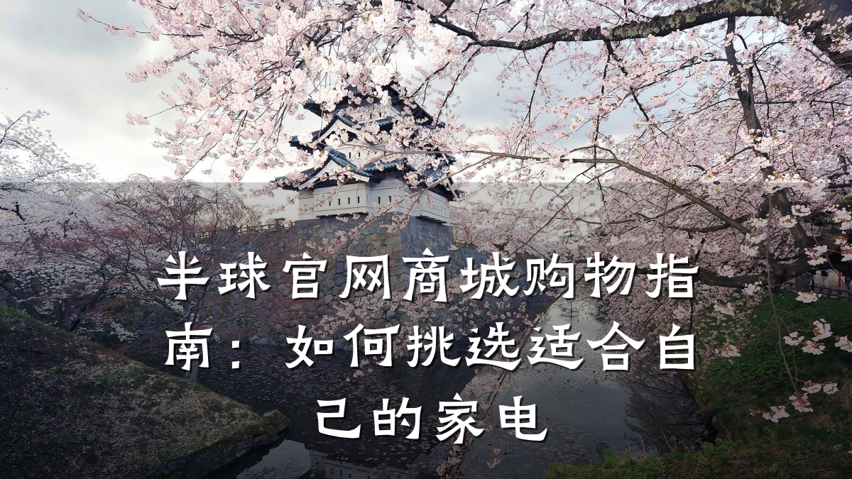 半球官网商城购物指南：如何挑选适合自己的家电