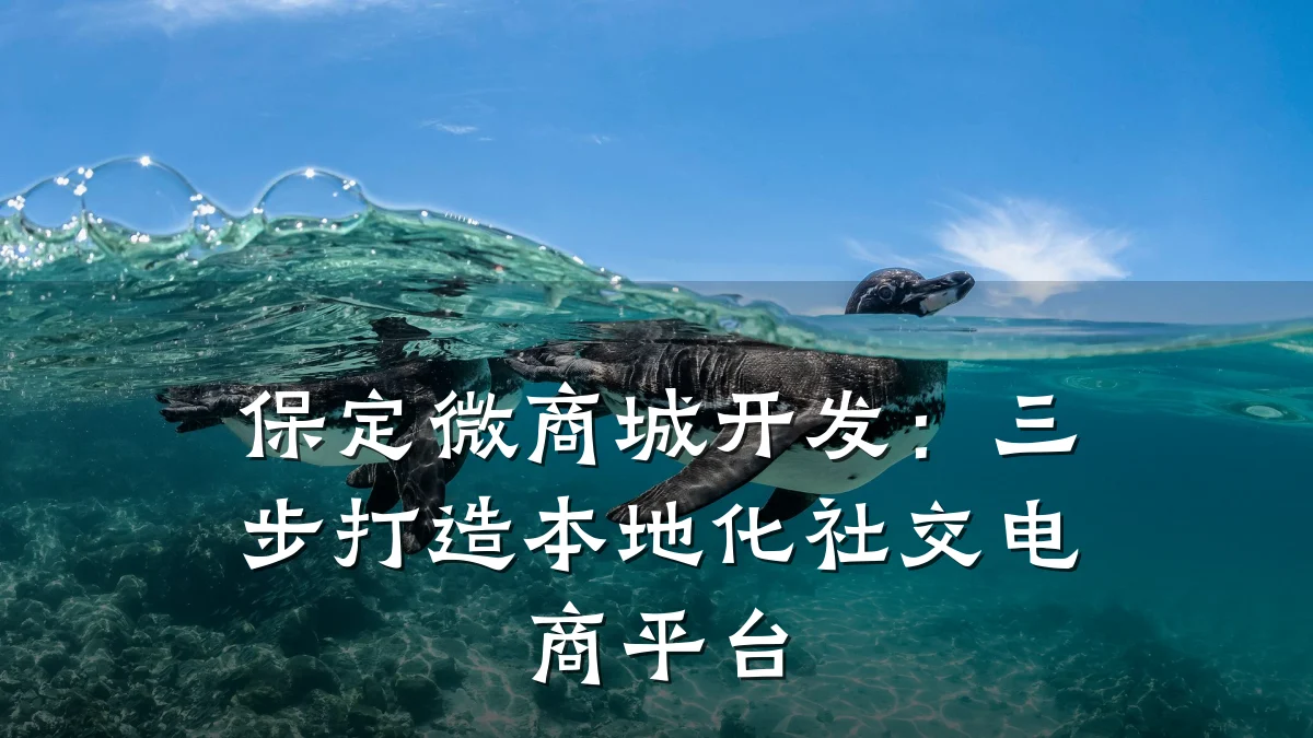 保定微商城开发:三步打造本地化社交电商平台