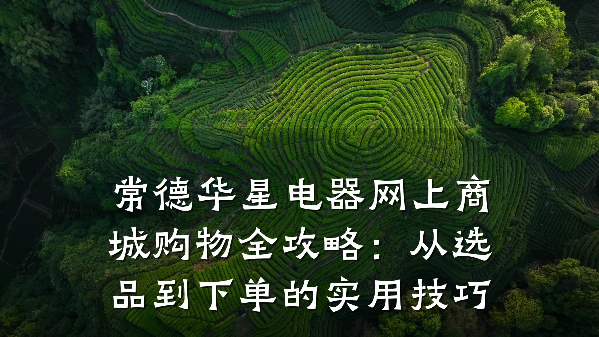 常德华星电器网上商城购物全攻略:从选品到下单的实用技巧