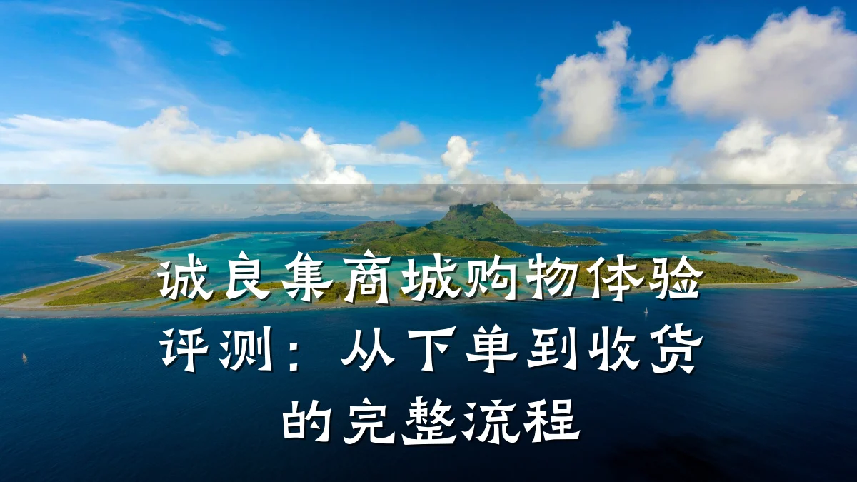 诚良集商城购物体验评测:从下单到收货的完整流程