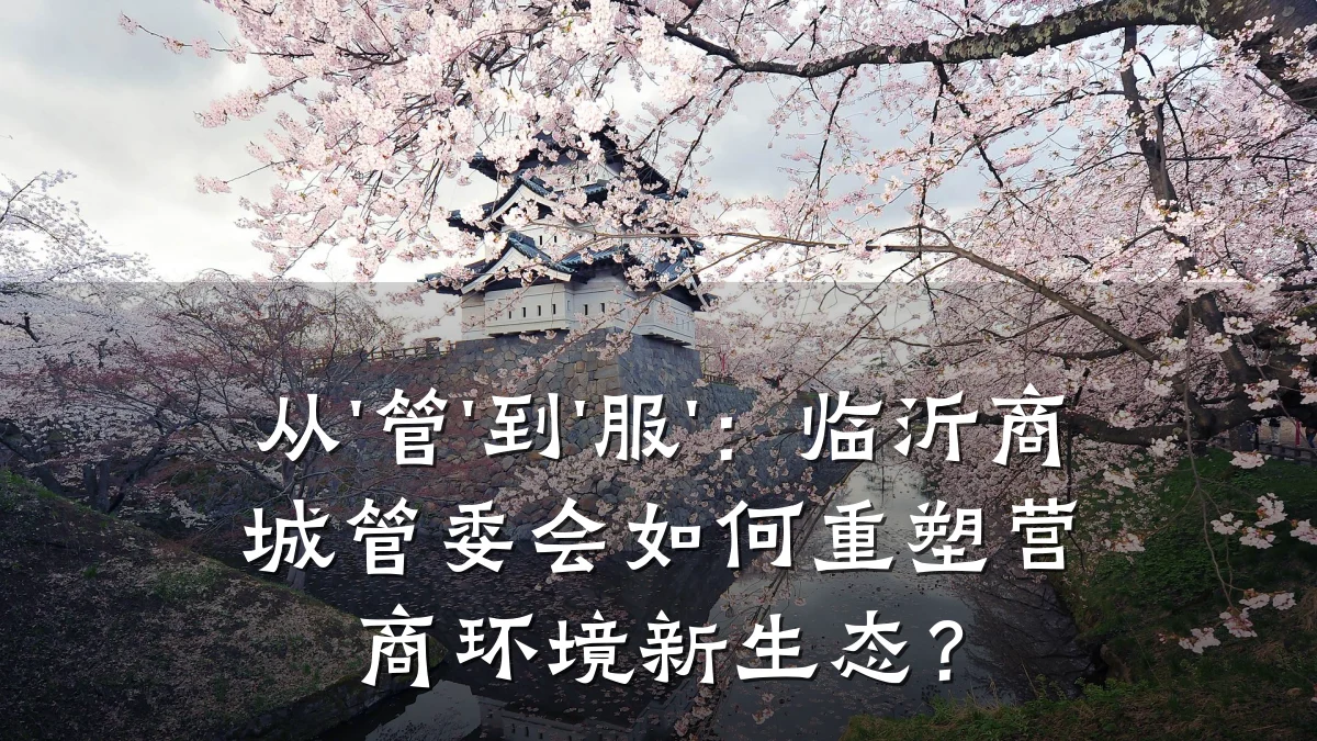 从'管'到'服':临沂商城管委会如何重塑营商环境新生态?