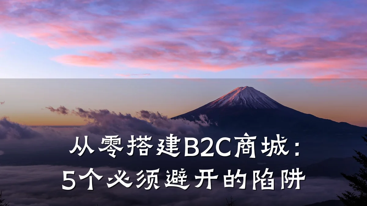 从零搭建B2C商城：5个必须避开的陷阱
