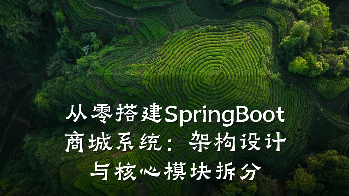 从零搭建SpringBoot商城系统：架构设计与核心模块拆分