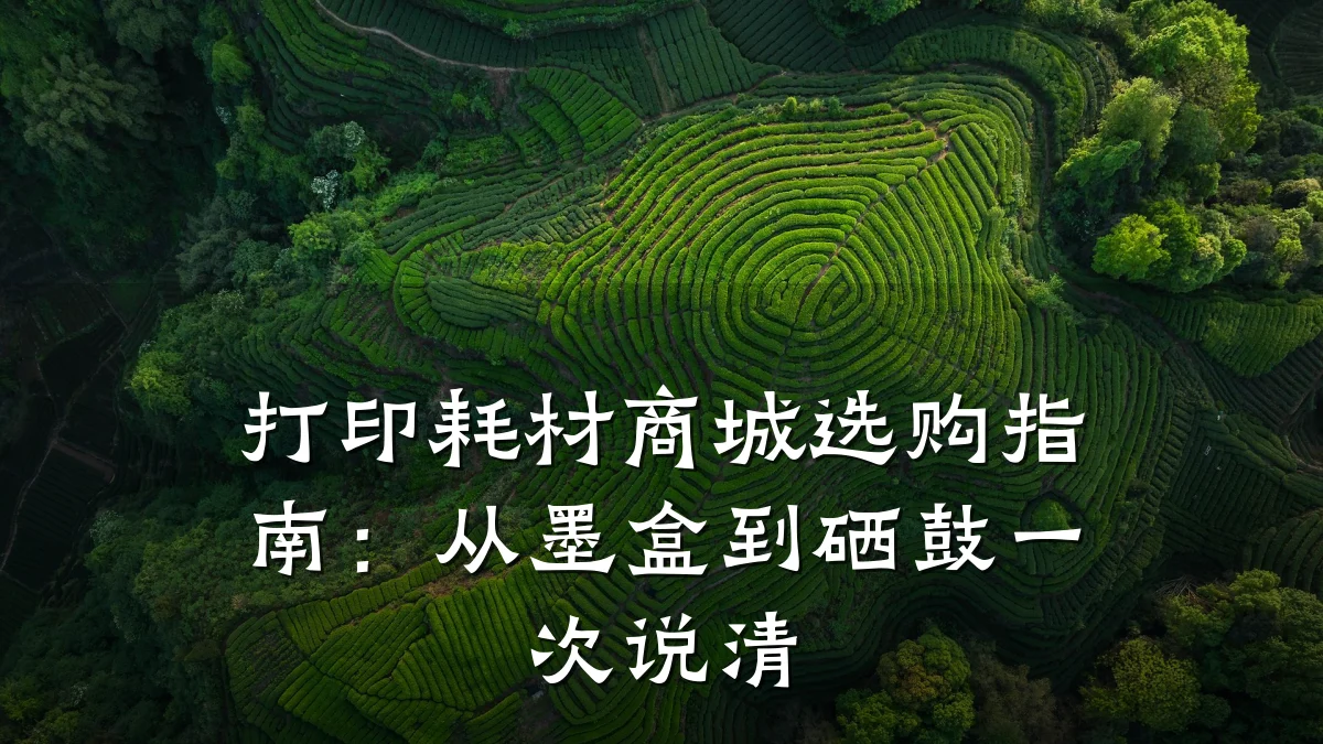 打印耗材商城选购指南:从墨盒到硒鼓一次说清