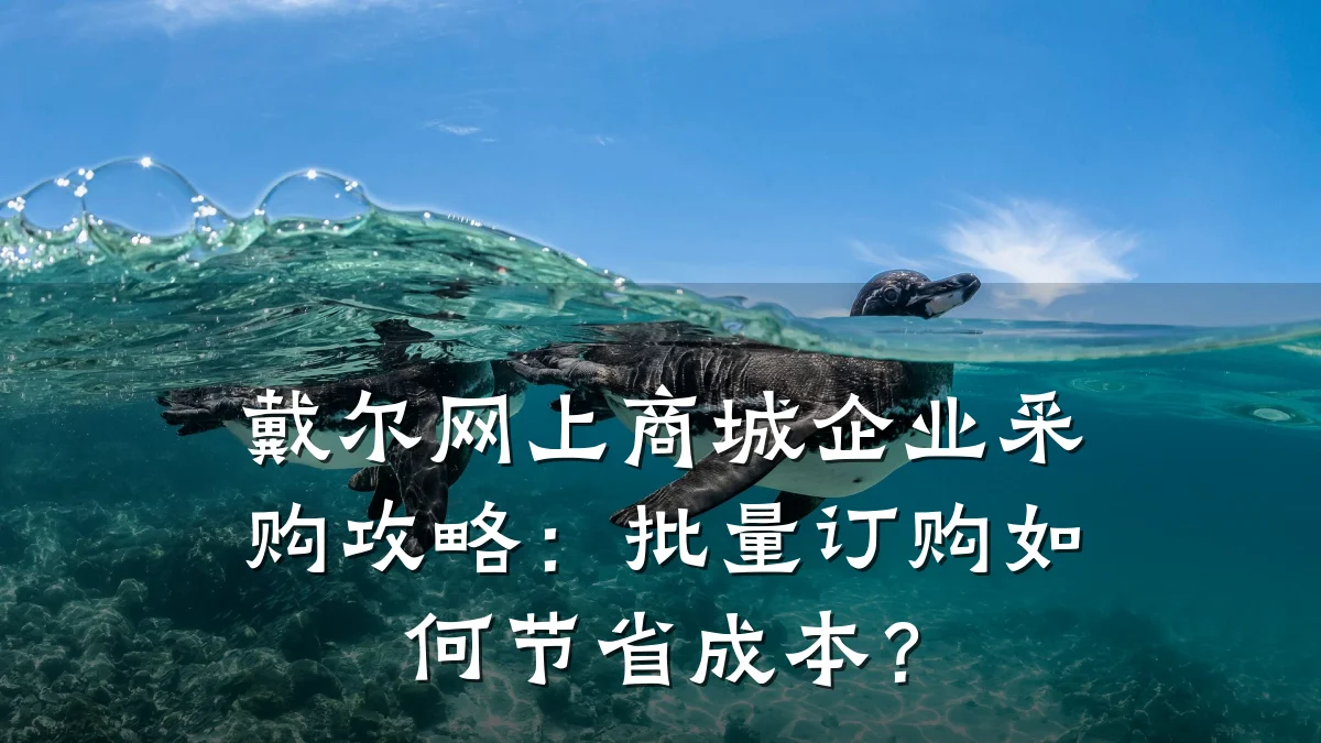 戴尔网上商城企业采购攻略:批量订购如何节省成本?