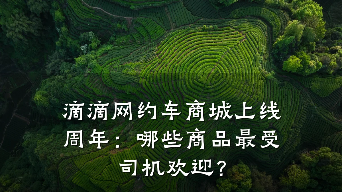 滴滴网约车商城上线周年:哪些商品最受司机欢迎?