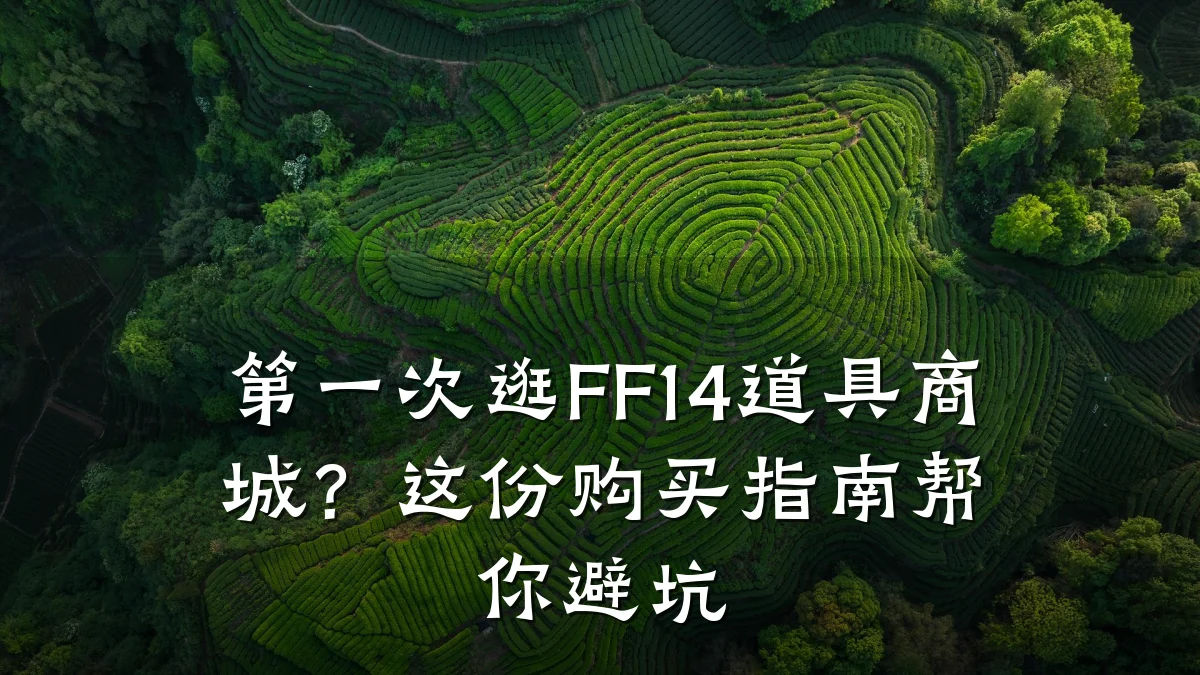 第一次逛FF14道具商城?这份购买指南帮你避坑