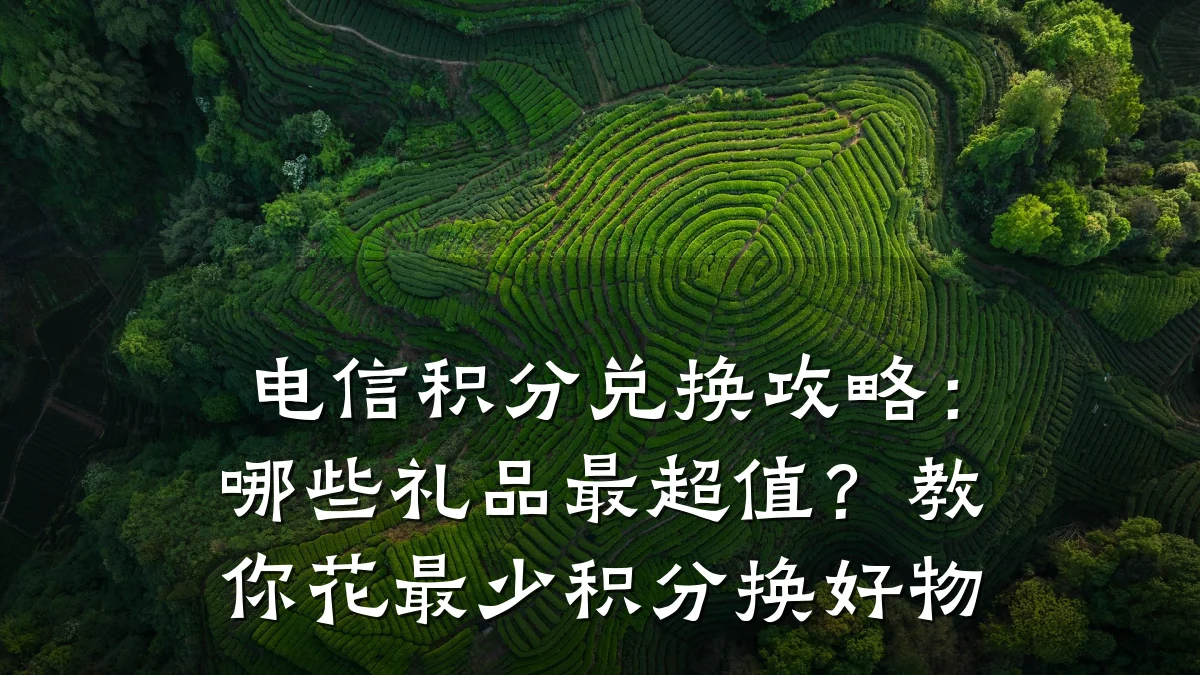 电信积分兑换攻略：哪些礼品最超值？教你花最少积分换好物