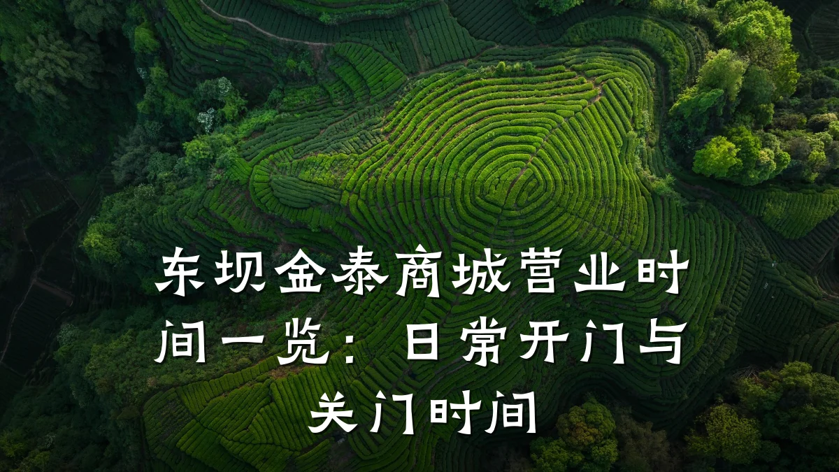 东坝金泰商城营业时间一览：日常开门与关门时间