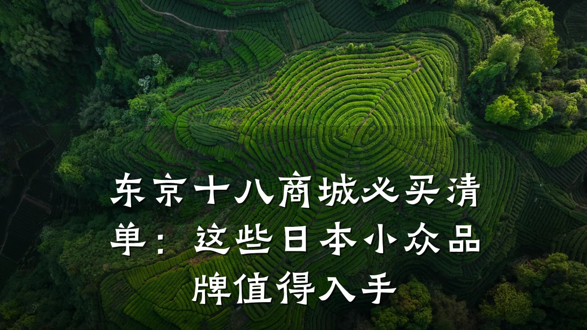东京十八商城必买清单:这些日本小众品牌值得入手
