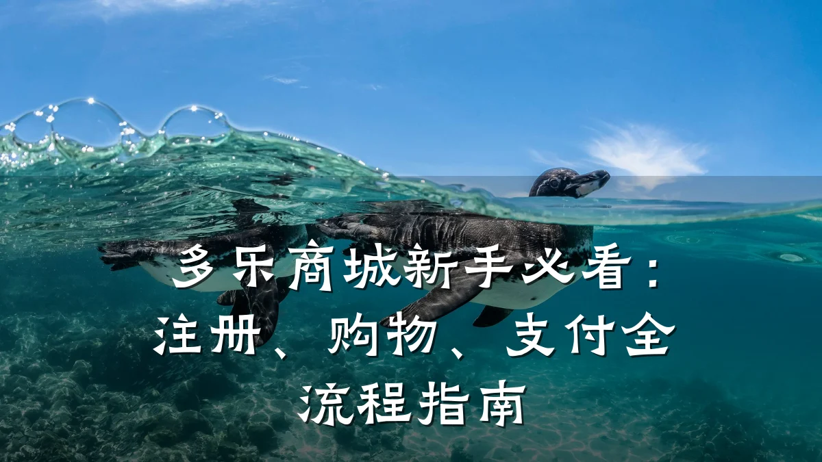 多乐商城新手必看：注册、购物、支付全流程指南