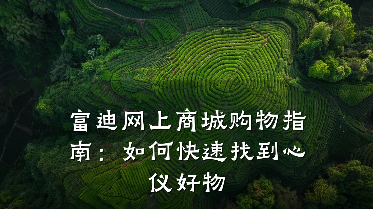 富迪网上商城购物指南:如何快速找到心仪好物