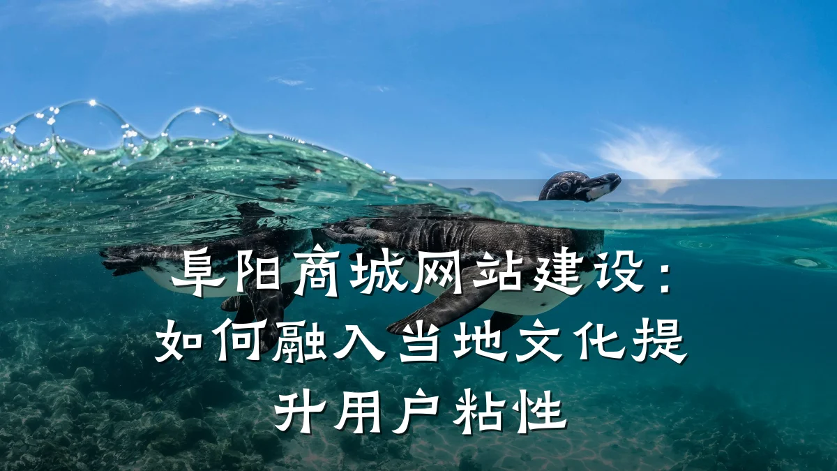 阜阳商城网站建设:如何融入当地文化提升用户粘性