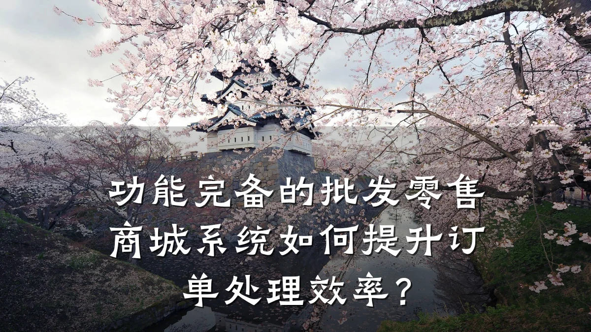 功能完备的批发零售商城系统如何提升订单处理效率？