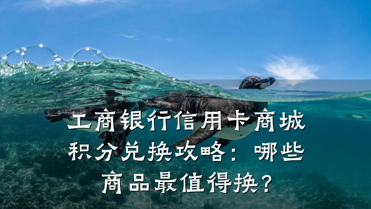 工商银行信用卡商城积分兑换攻略：哪些商品最值得换？