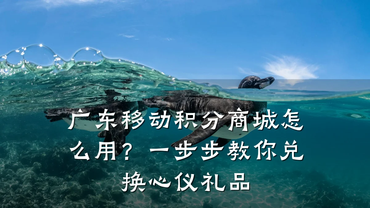 广东移动积分商城怎么用?一步步教你兑换心仪礼品