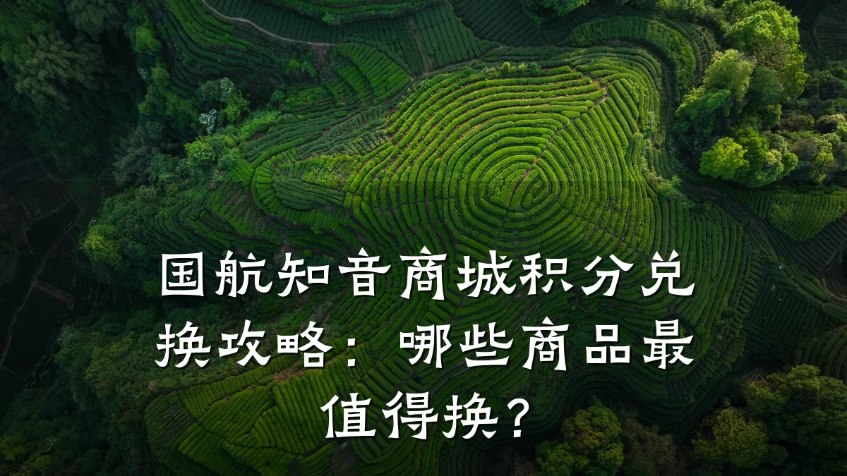 国航知音商城积分兑换攻略:哪些商品最值得换?