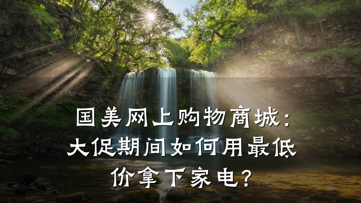 国美网上购物商城:大促期间如何用最低价拿下家电?