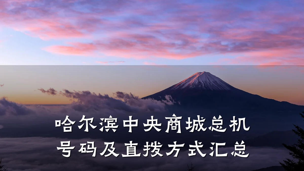 哈尔滨中央商城总机号码及直拨方式汇总