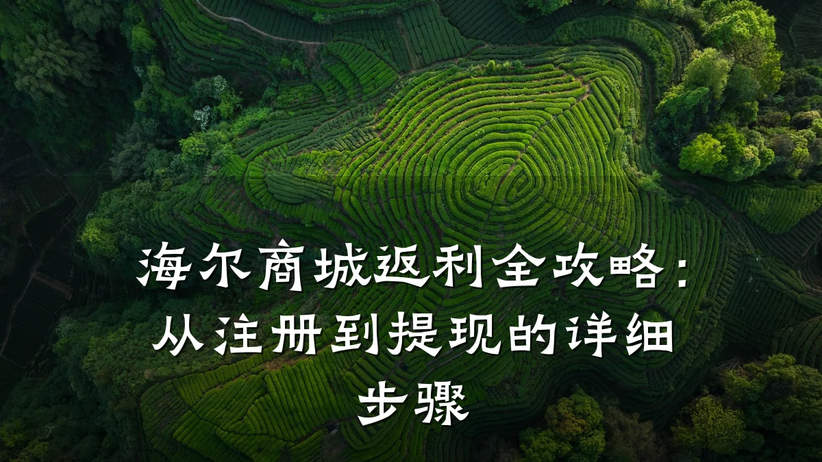 海尔商城返利全攻略:从注册到提现的详细步骤