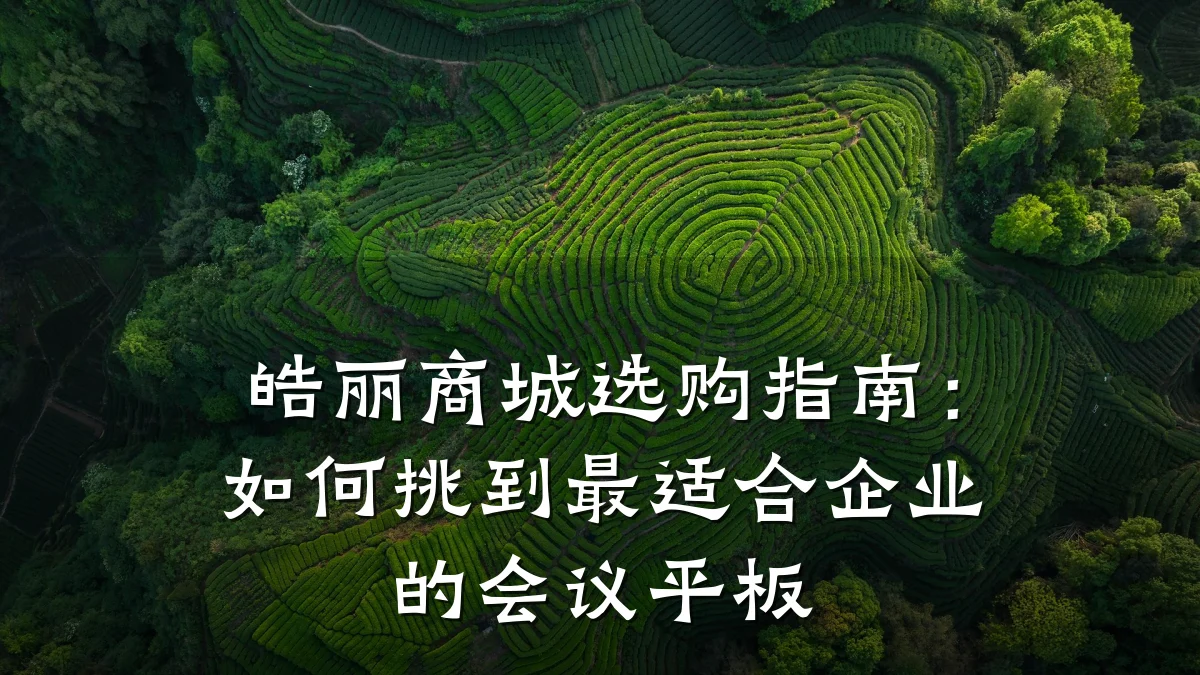 皓丽商城选购指南：如何挑到最适合企业的会议平板