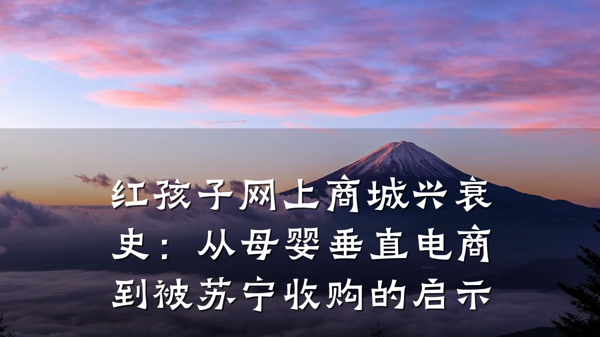 红孩子网上商城兴衰史：从母婴垂直电商到被苏宁收购的启示