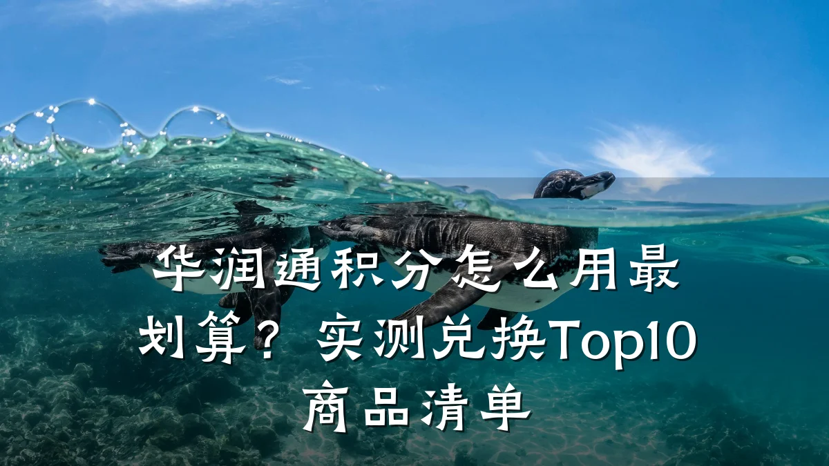 华润通积分怎么用最划算?实测兑换Top10商品清单
