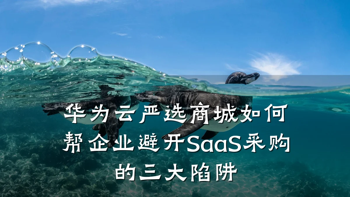 华为云严选商城如何帮企业避开SaaS采购的三大陷阱