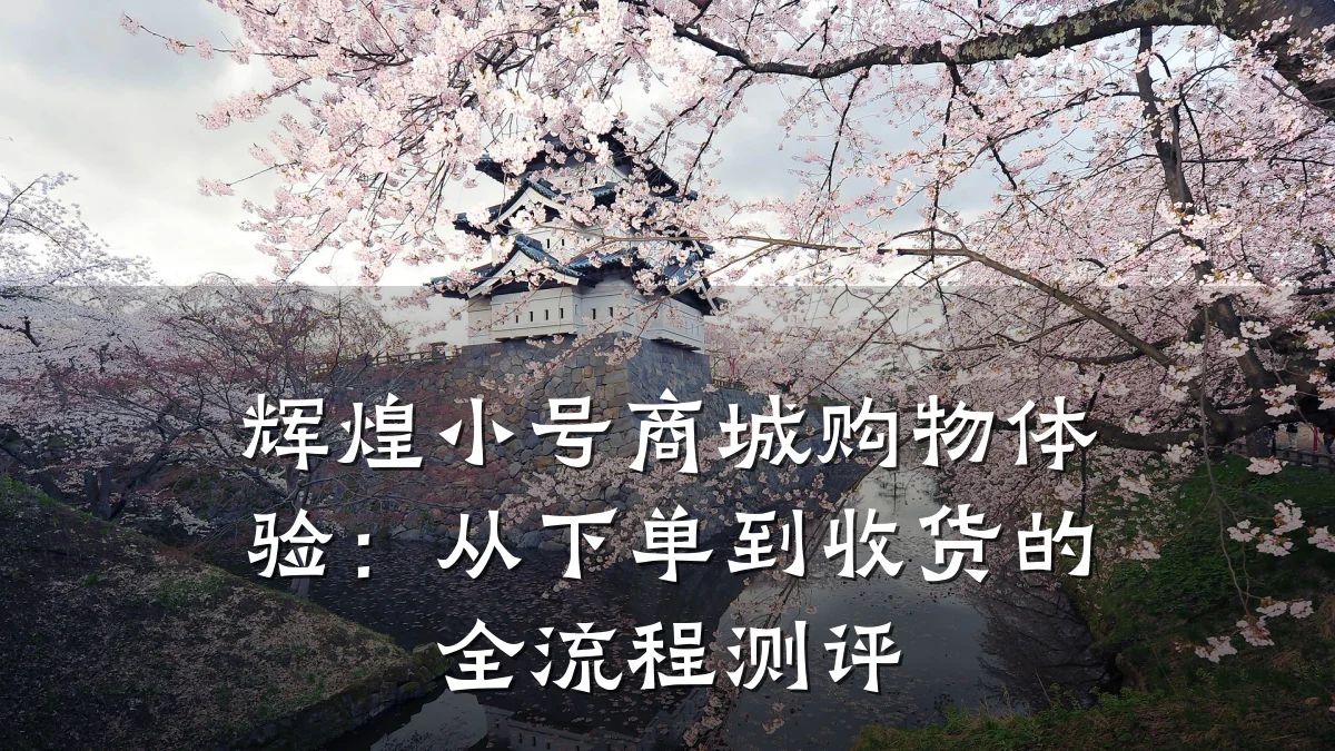辉煌小号商城购物体验：从下单到收货的全流程测评