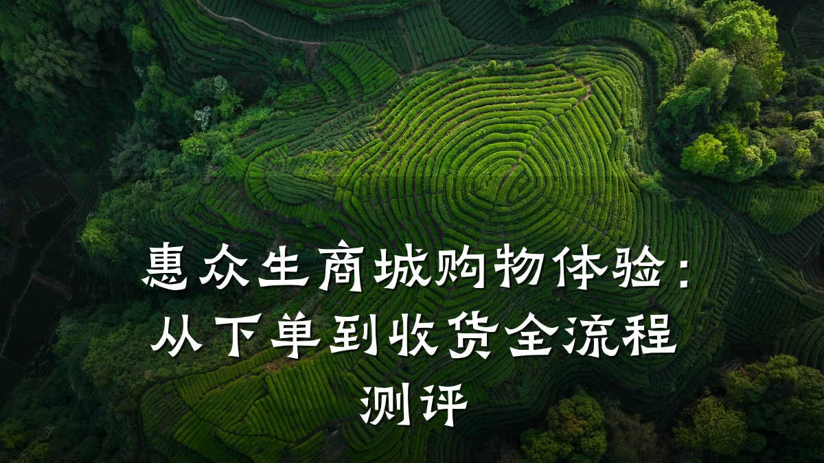 惠众生商城购物体验：从下单到收货全流程测评