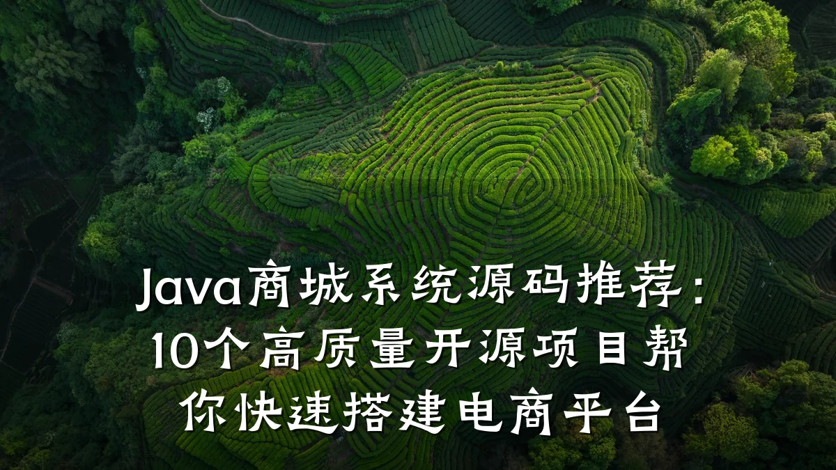 Java商城系统源码推荐：10个高质量开源项目帮你快速搭建电商平台