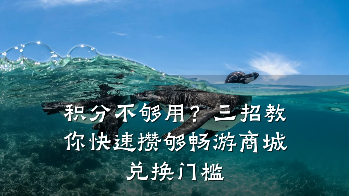 积分不够用?三招教你快速攒够畅游商城兑换门槛