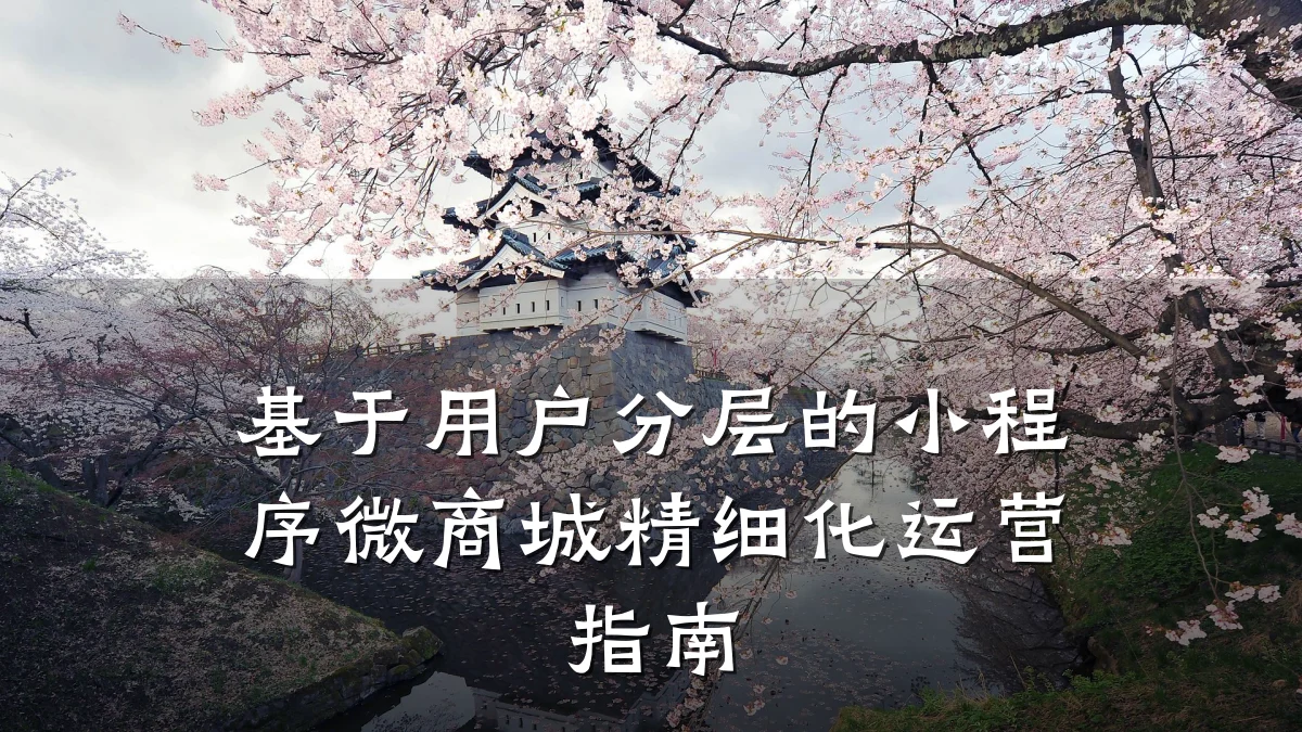 基于用户分层的小程序微商城精细化运营指南