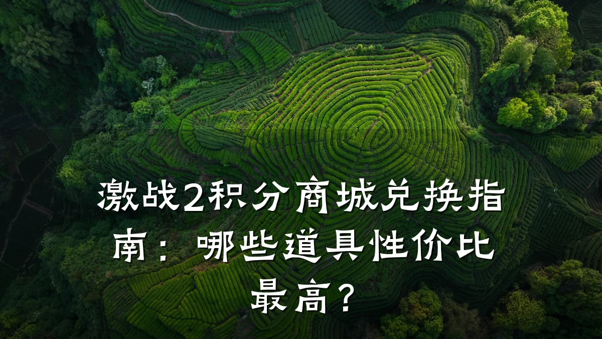 激战2积分商城兑换指南：哪些道具性价比最高？