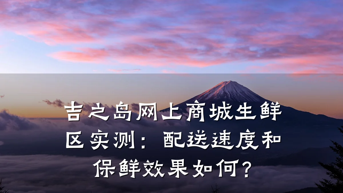 吉之岛网上商城生鲜区实测:配送速度和保鲜效果如何?