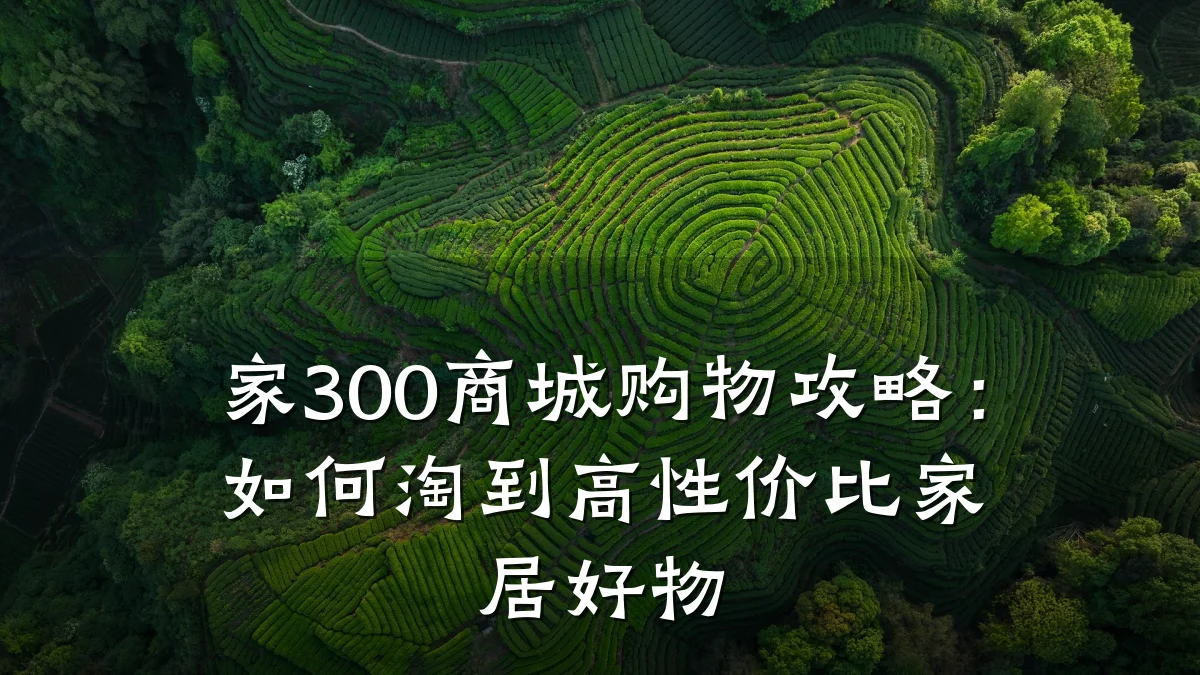 家300商城购物攻略：如何淘到高性价比家居好物