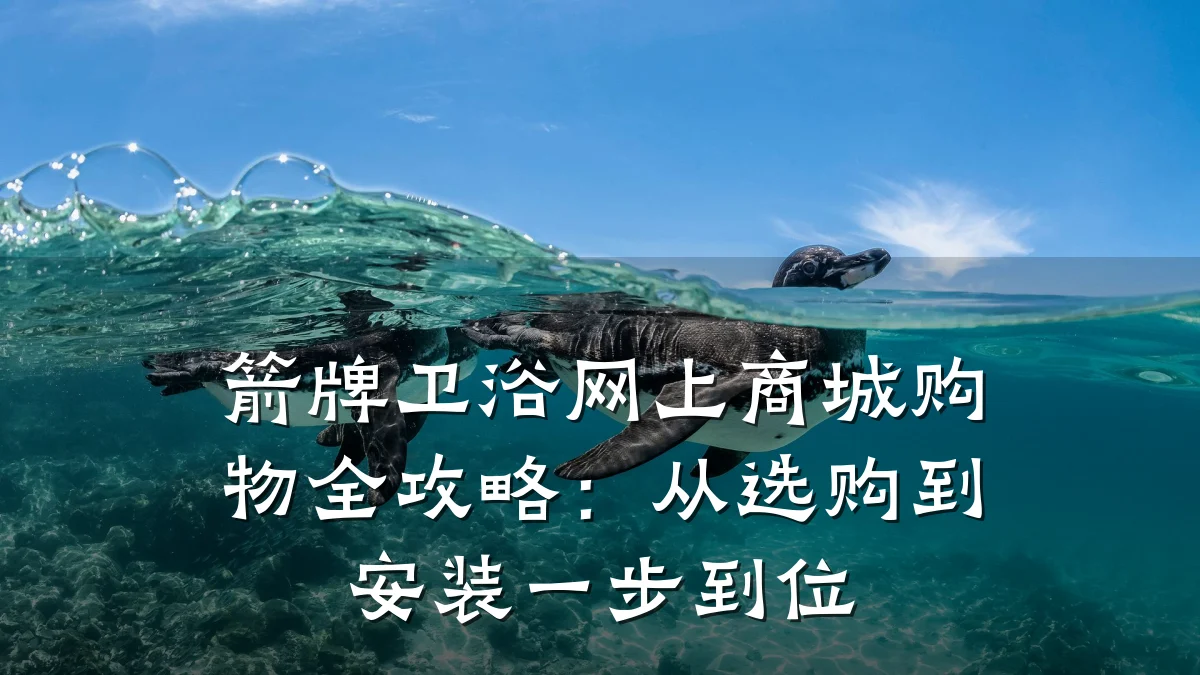 箭牌卫浴网上商城购物全攻略：从选购到安装一步到位