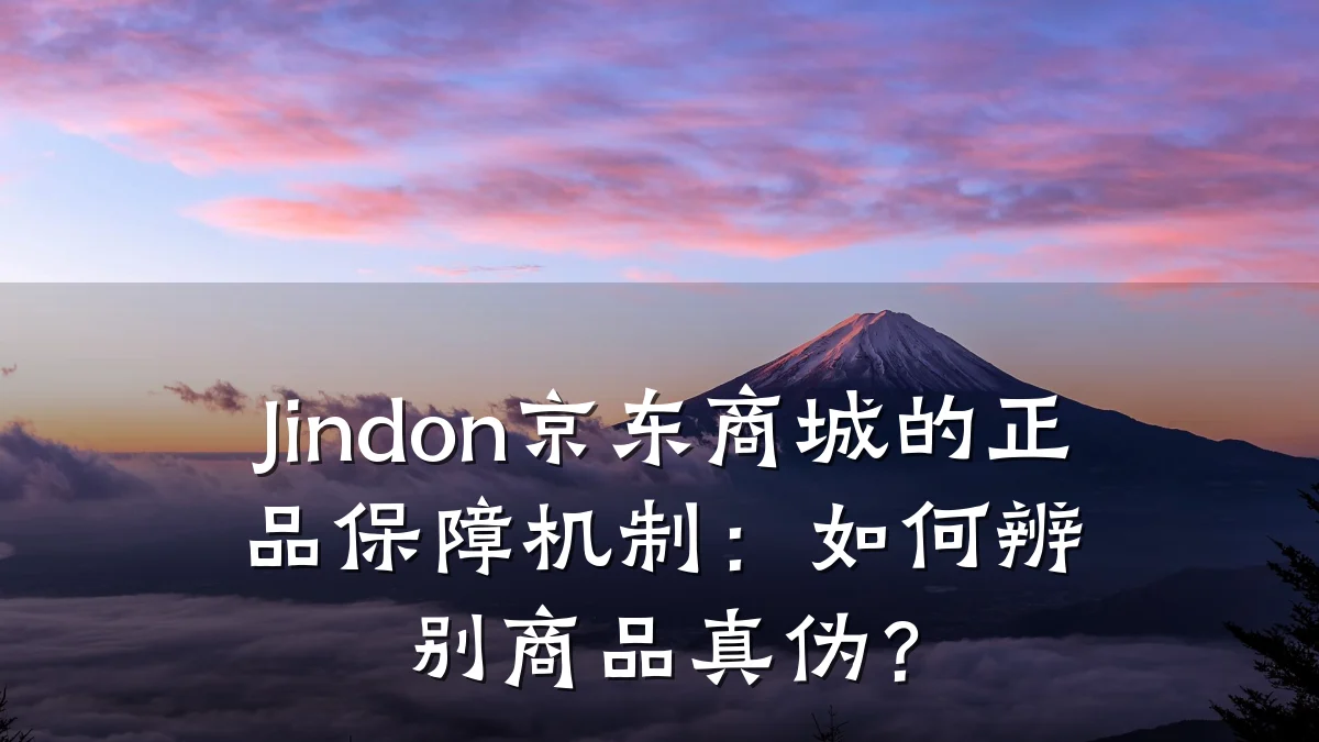 Jindon京东商城的正品保障机制:如何辨别商品真伪?